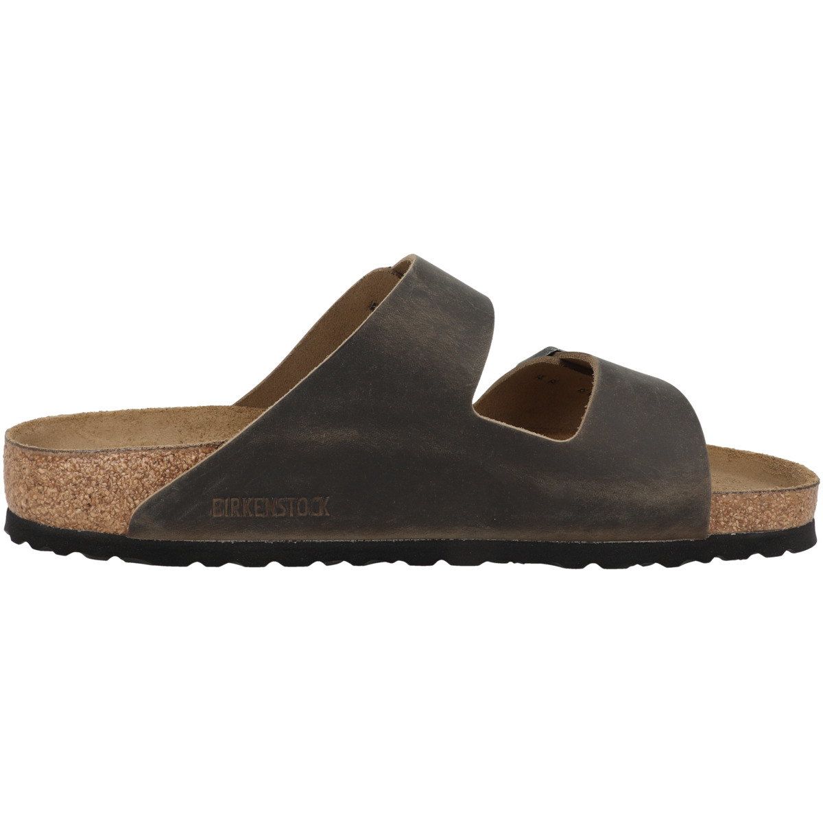 Birkenstock Arizona geöltes Nubukleder Sandale normal dunkelgruen