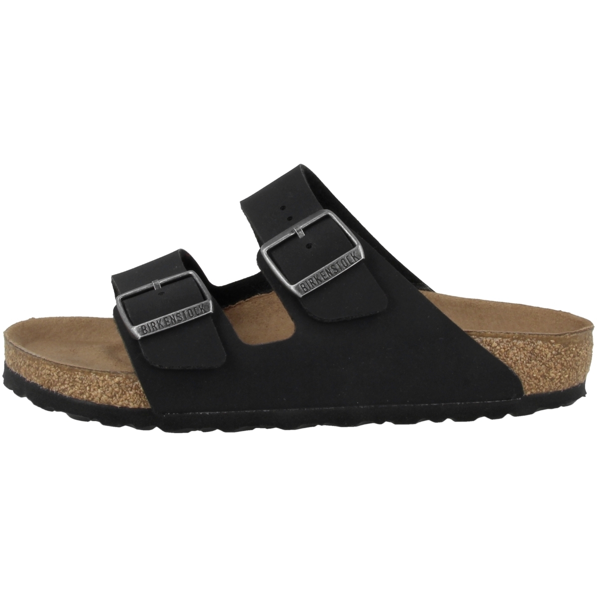 Birkenstock Arizona Birko-Flor Nubuk Sandale normal schwarz