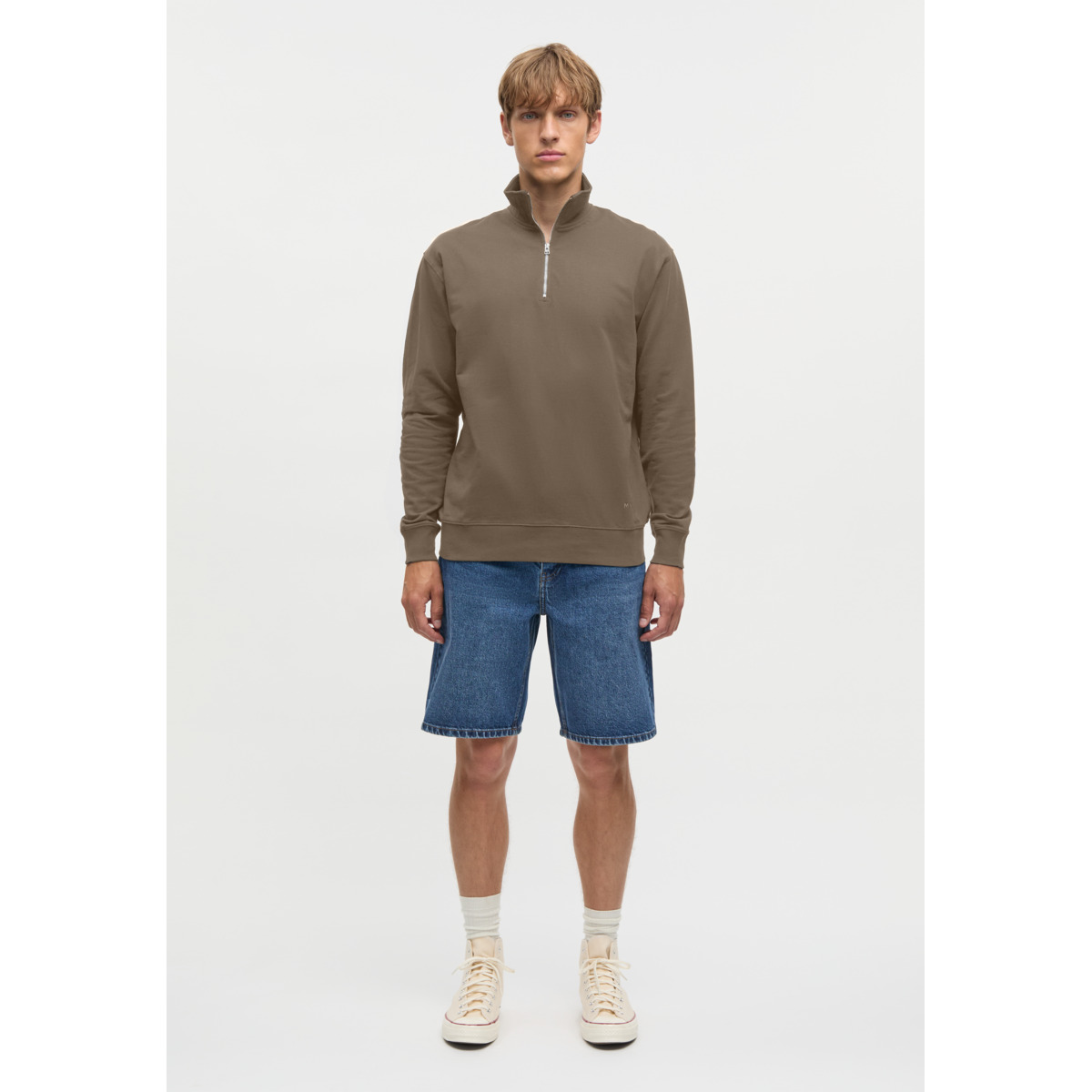 Mads Norgaard Light Terry Hans Half zip Sweatshirt braun