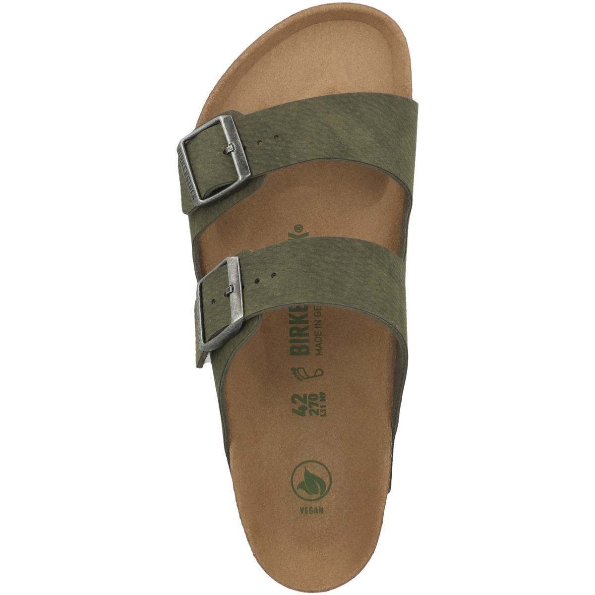 Birkenstock Arizona Birko-Flor Nubuk Sandale normal dunkelgruen