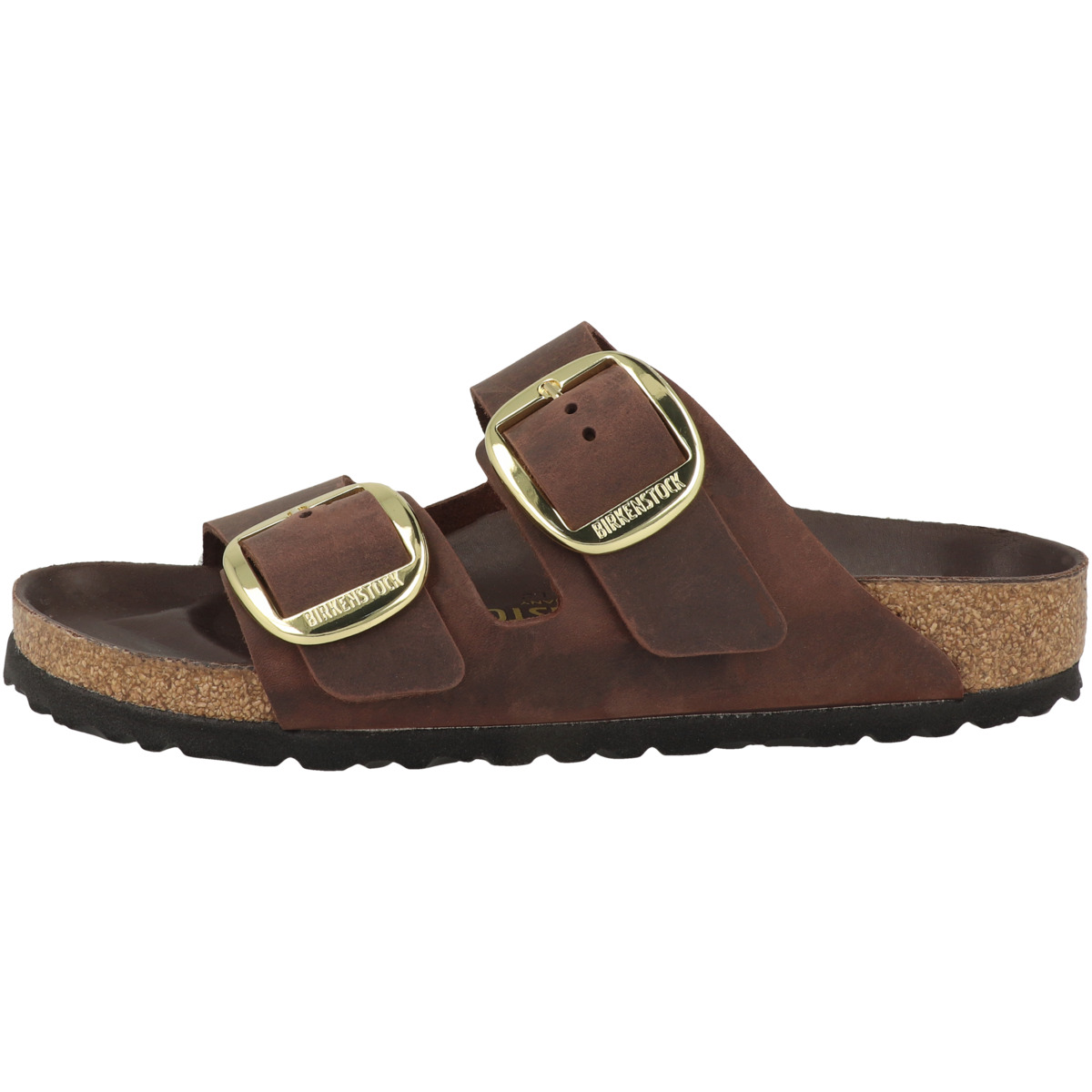 Birkenstock Arizona Big Buckle Geöltes Nubukleder Sandale schmal dunkelbraun