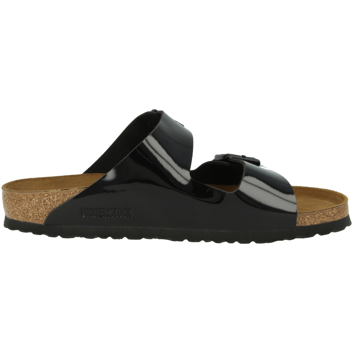 Birkenstock Arizona Birko-Flor Lack Sandale normal schwarz