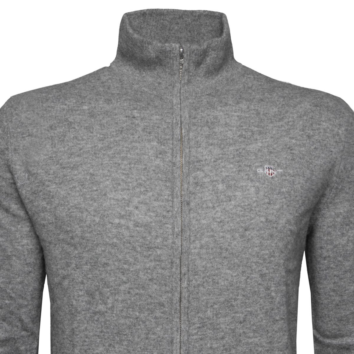 GANT Extrafine Lambswool Zip Cardigan Jacke dunkelgrau