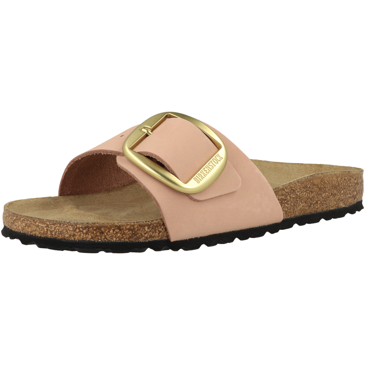 Birkenstock Madrid Big Buckle Nubukleder Sandale schmal rosa