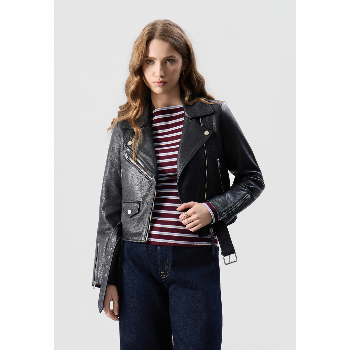 Bolongaro Trevor Sarah Biker Lederjacke schwarz