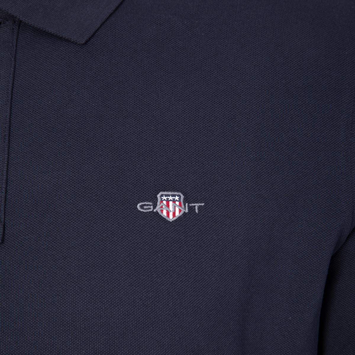 GANT Reg Shield LS Pique Rugger Poloshirt dunkelblau