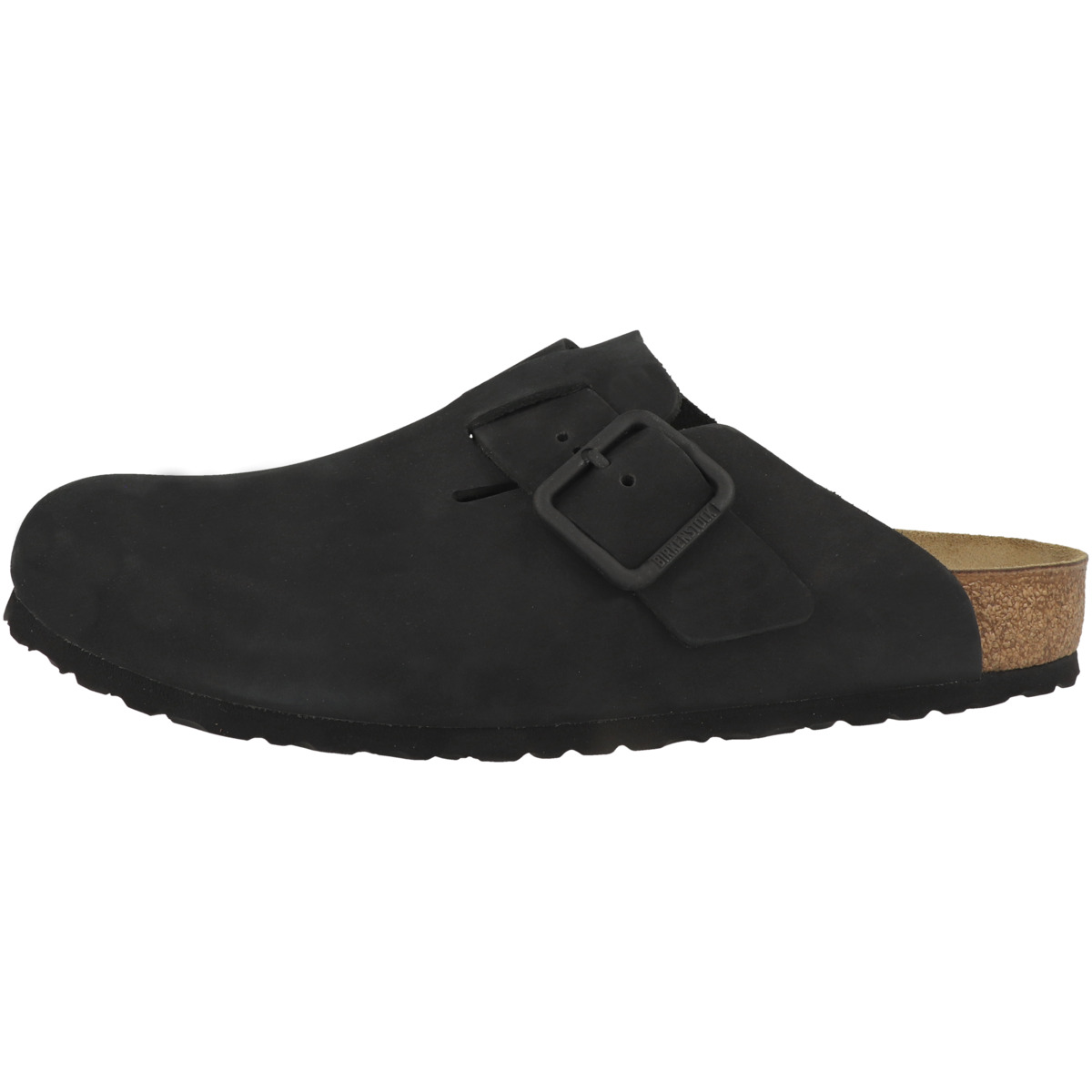Birkenstock Boston Nubukleder Weichbettung Clogs normal schwarz