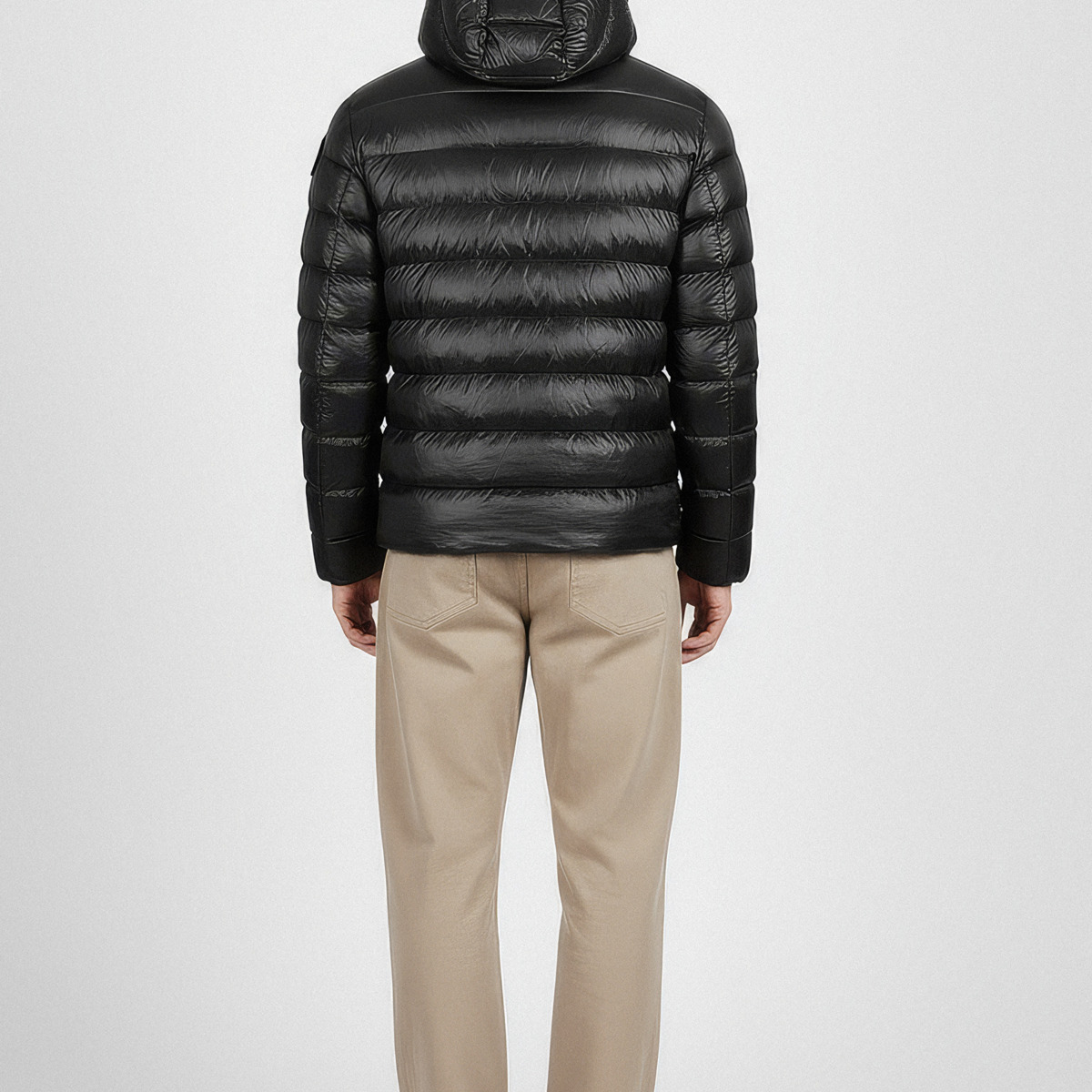 Blauer Adams Steppjacke schwarz