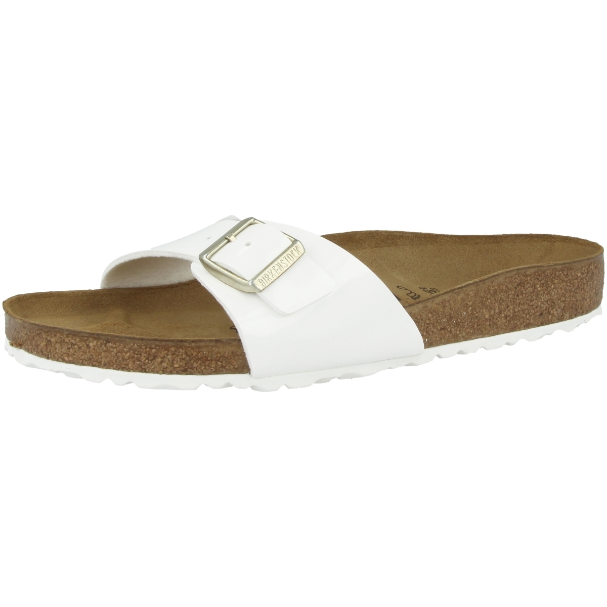 Birkenstock Madrid Birko-Flor Lack Sandale normal weiss