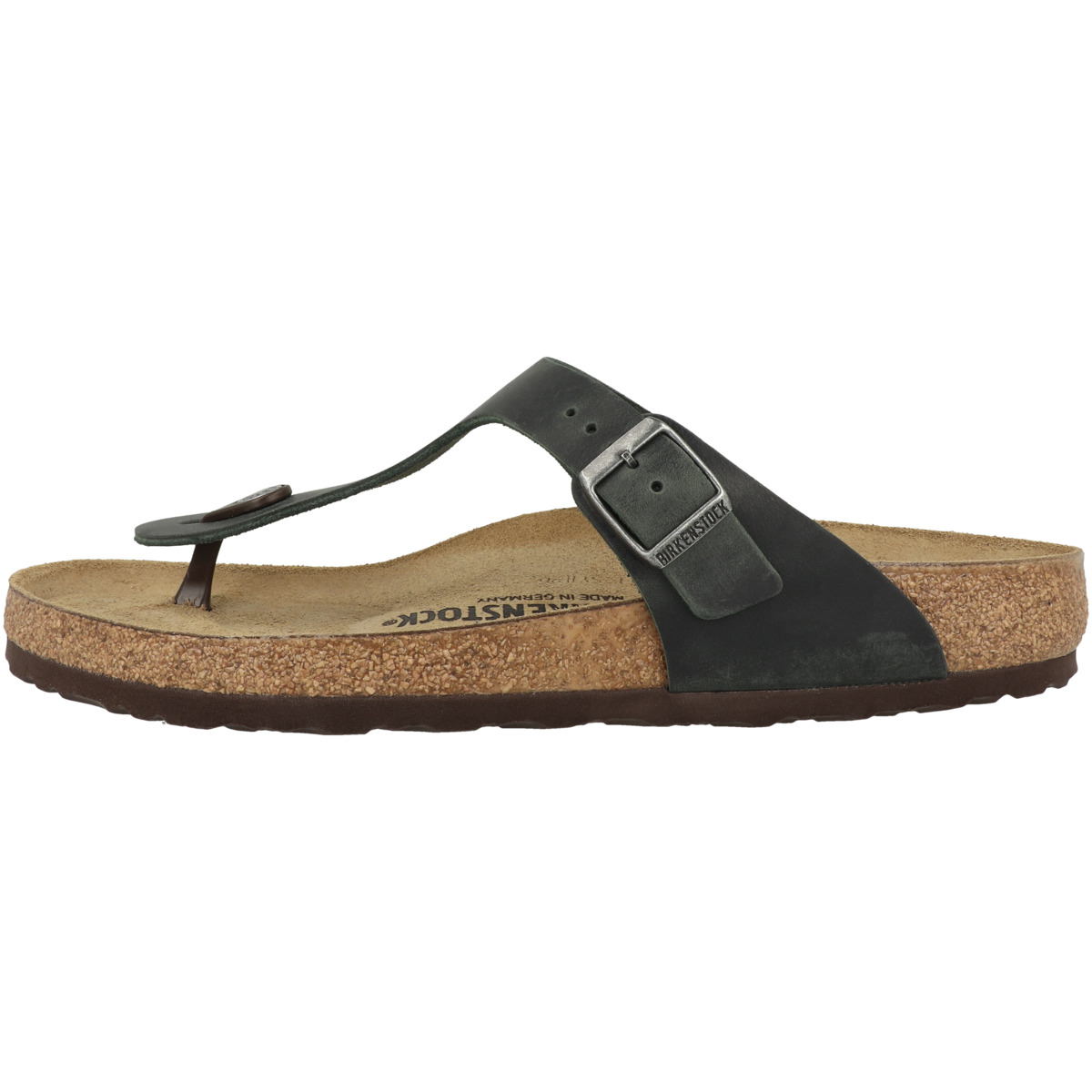 Birkenstock Gizeh geöltes Nubukleder Zehensandale normal gruen