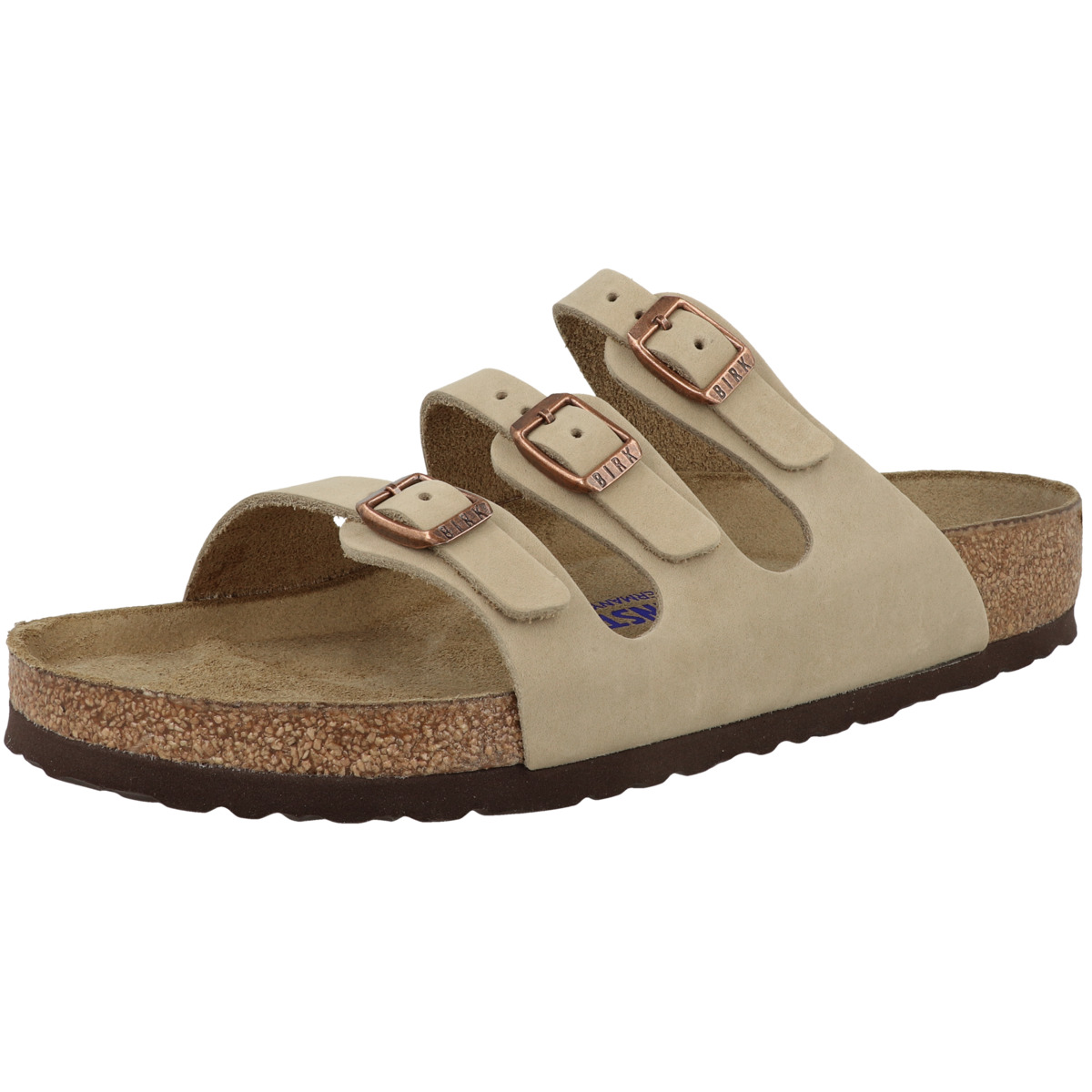 Birkenstock Florida SFB geöltes Nubukleder Sandale Weichbettung normal braun
