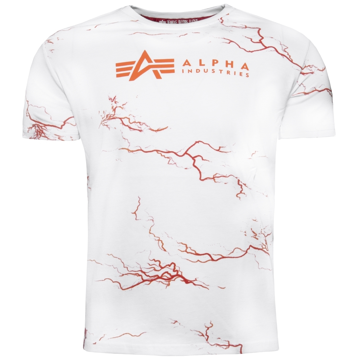 Alpha Industries Lightning AOP T-Shirt weiss