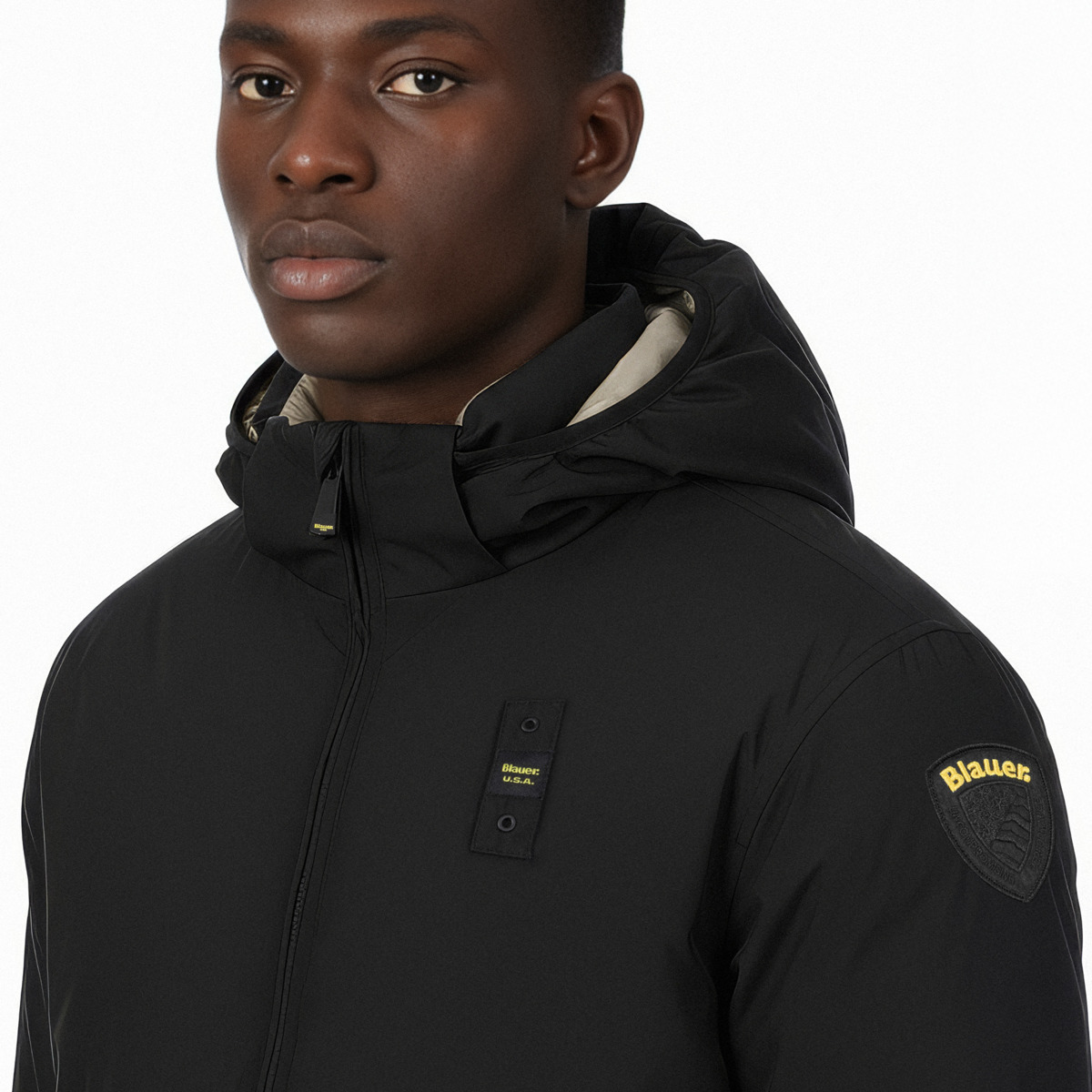 Blauer Ballard Daunenjacke schwarz