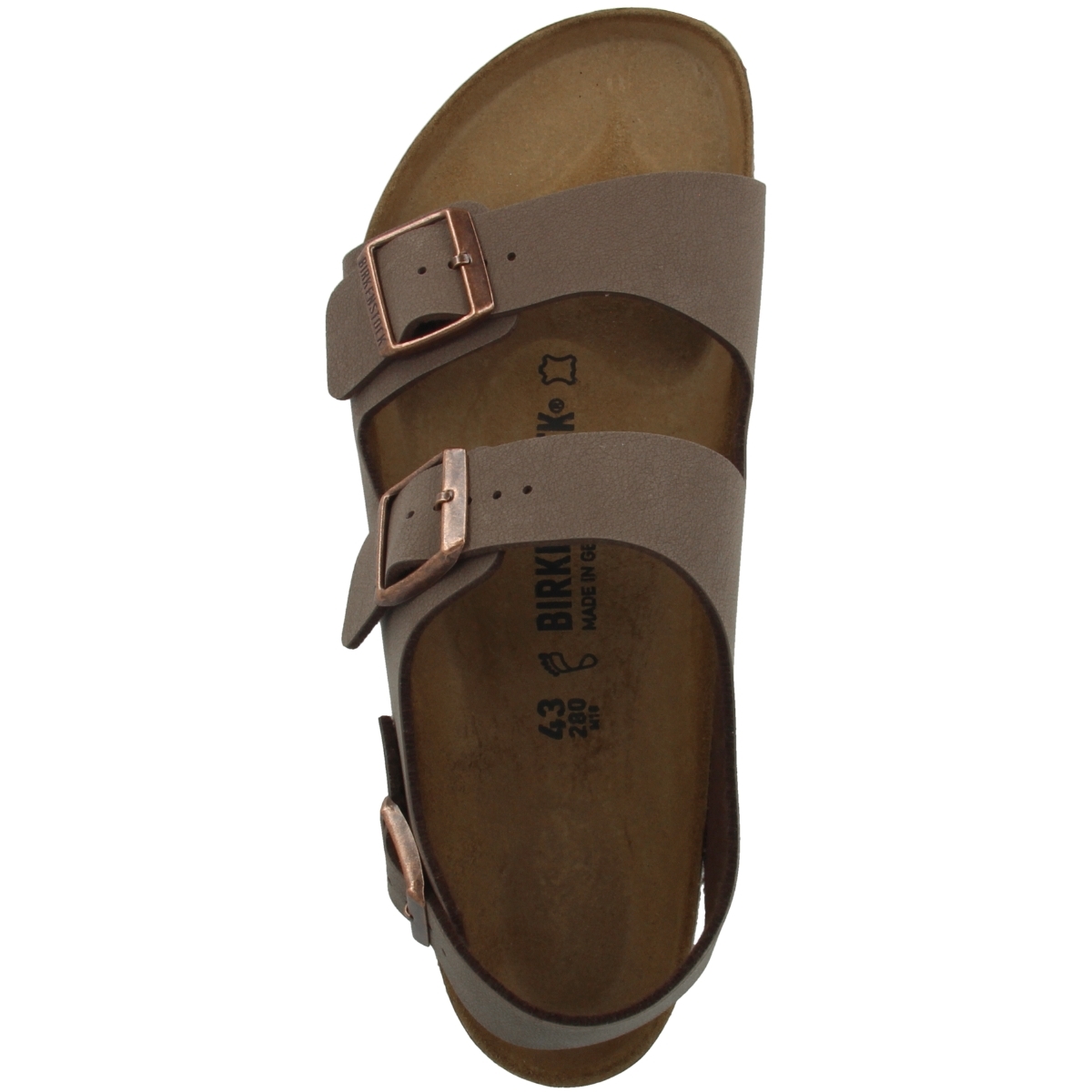 Birkenstock Milano Birko-Flor Nubuk Sandale normal braun