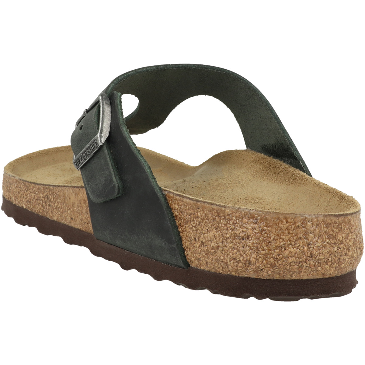 Birkenstock Gizeh geöltes Nubukleder Zehensandale normal gruen