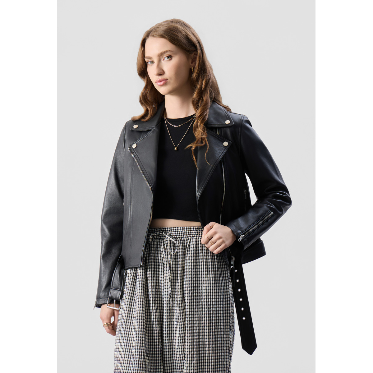 Bolongaro Trevor Sansa Biker Lederjacke schwarz