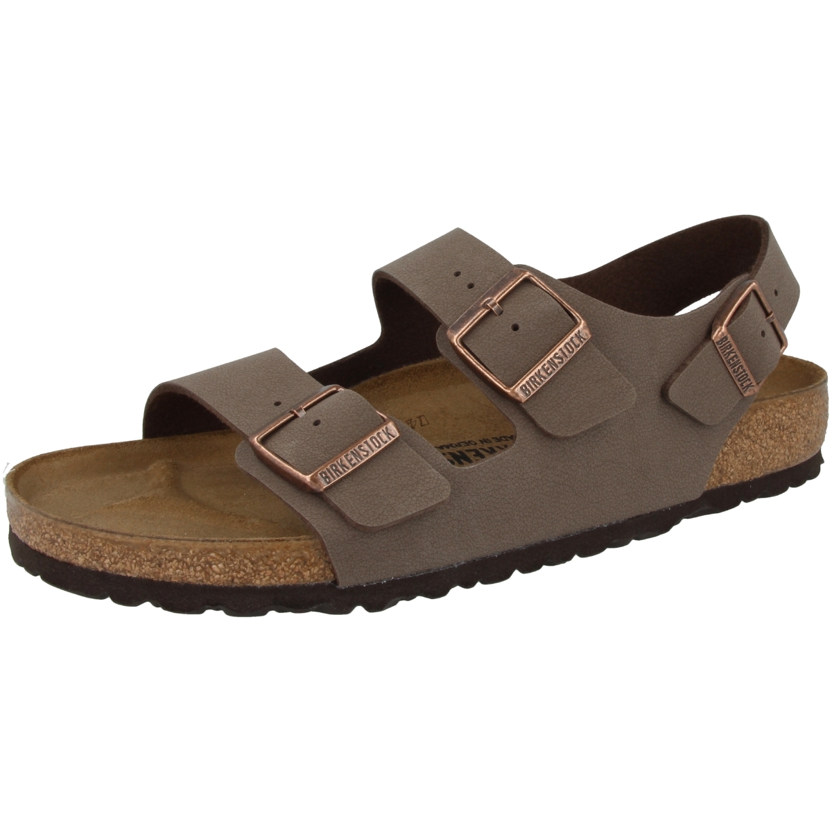 Birkenstock Milano Birko-Flor Nubuk Sandale normal braun