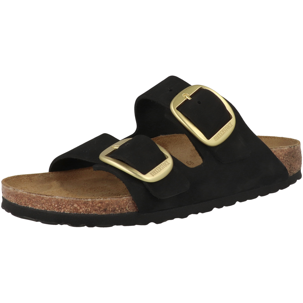 Birkenstock Arizona Big Buckle Nubukleder Sandale schmal schwarz