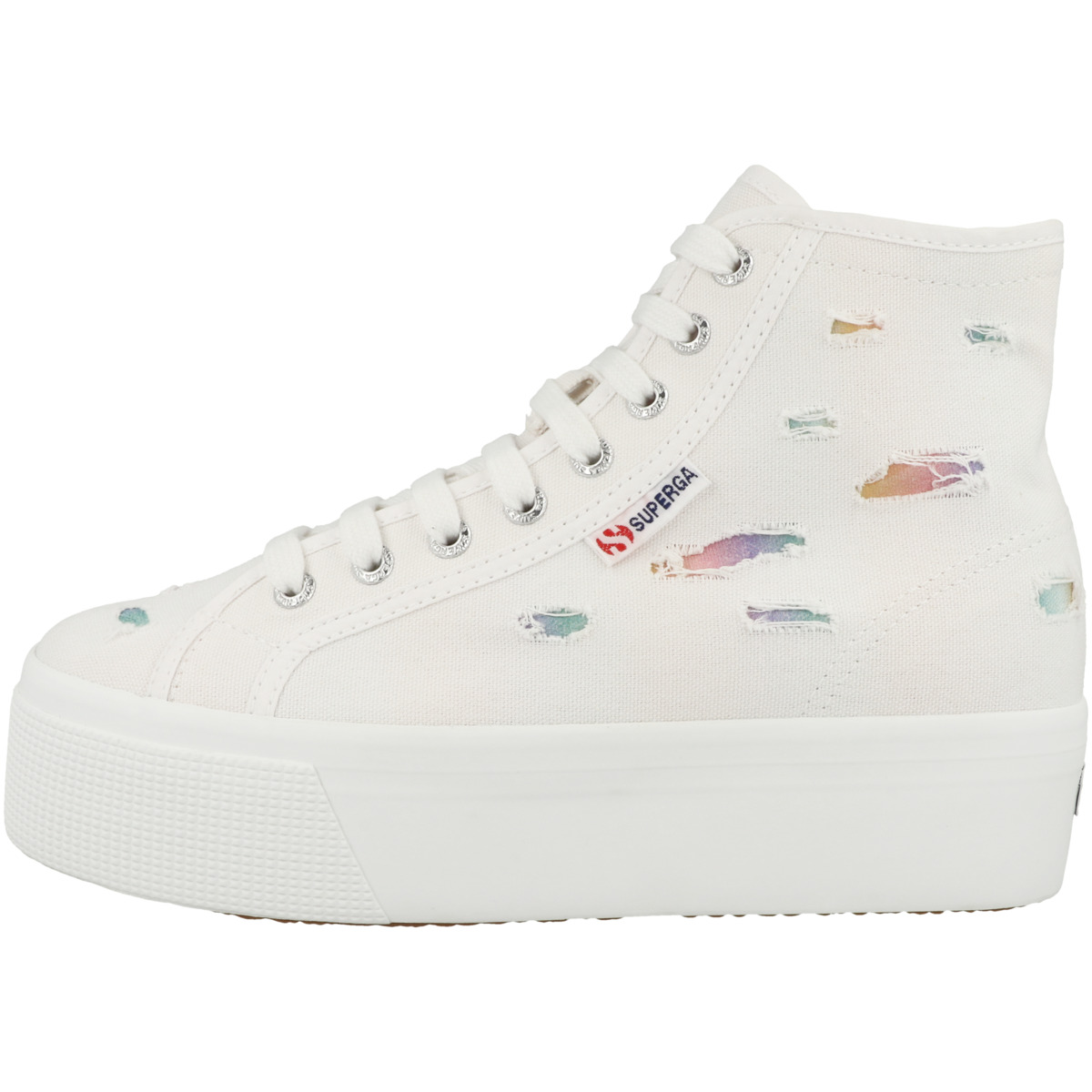 Superga 2708 Ripped Multicolor Cotton Sneaker mid