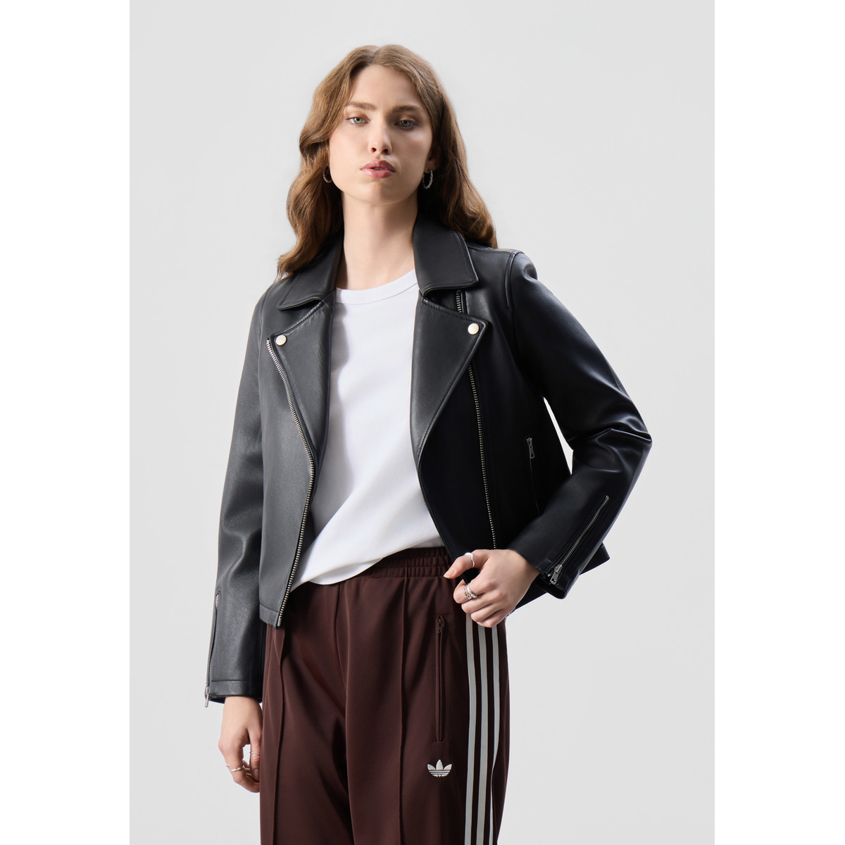 Bolongaro Trevor Millie Biker Lederjacke schwarz