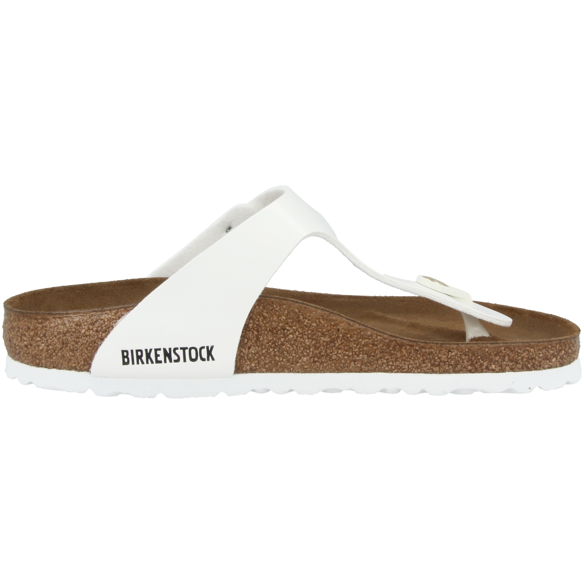 Birkenstock Gizeh Birko-Flor Lack Zehensandale normal weiss