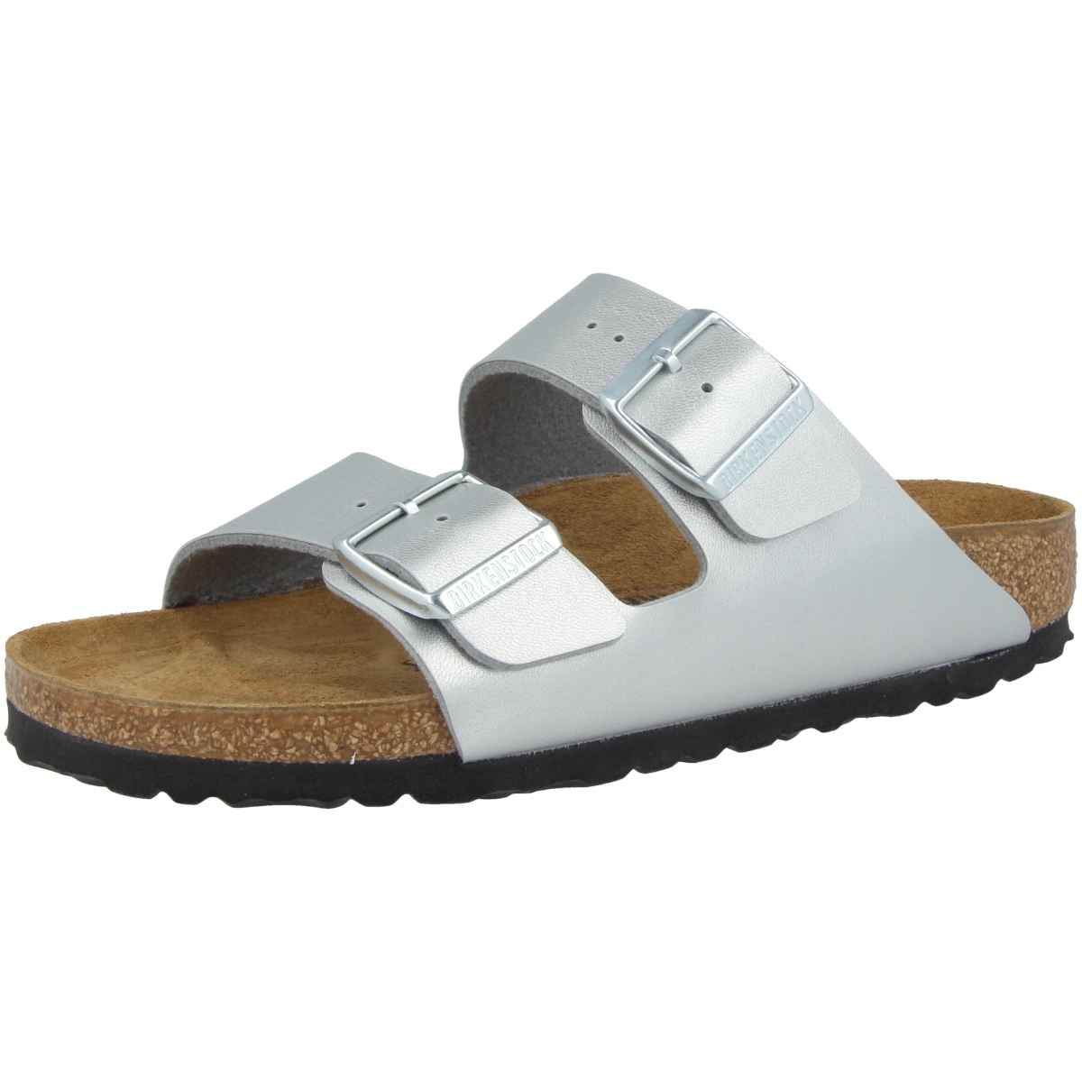Birkenstock Arizona Birko-Flor Sandale normal silber
