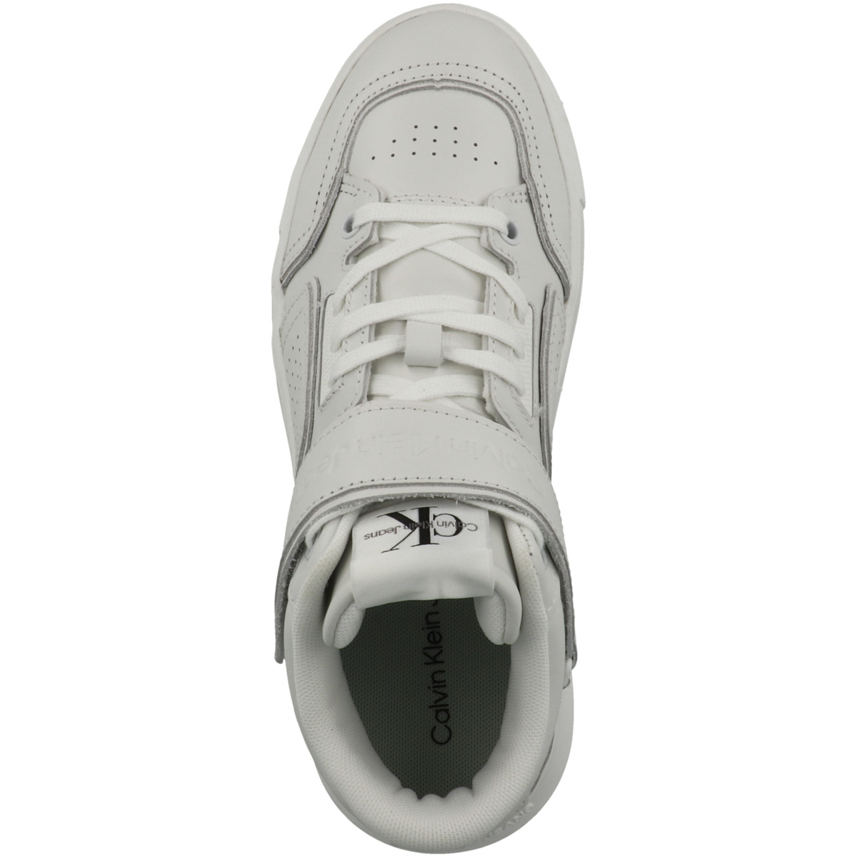 Calvin Klein Chunky Cupsole Laceup Mid Lth Wn Sneaker weiss