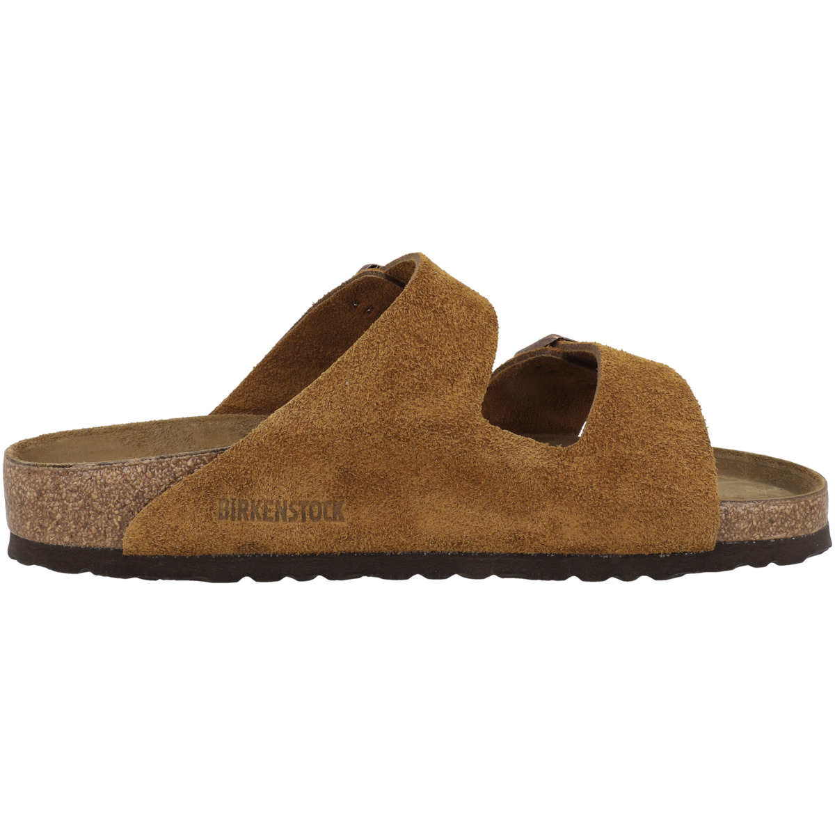Birkenstock Arizona Veloursleder Sandale normal hellbraun