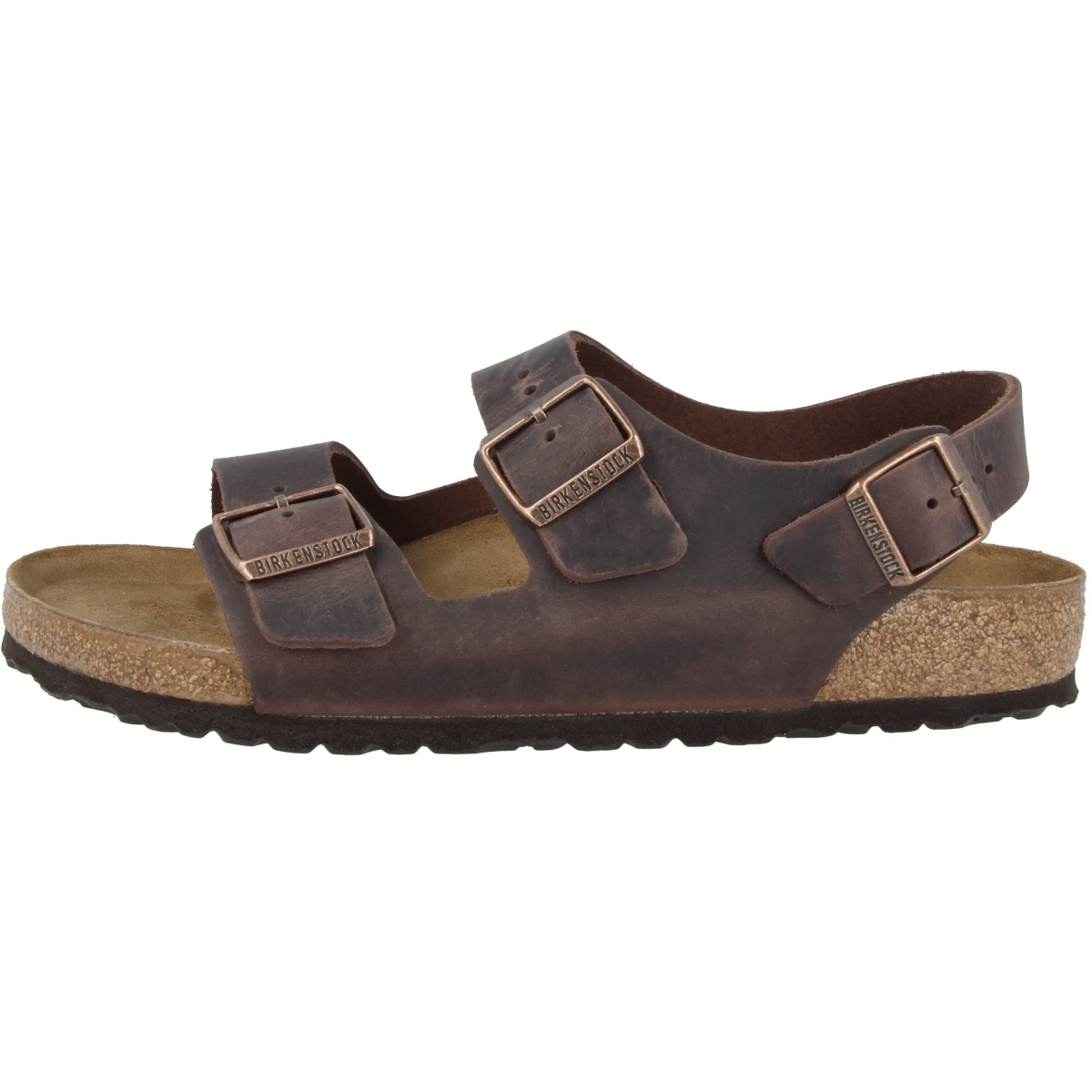 Birkenstock Milano Geöltes Nubukleder Sandale normal braun