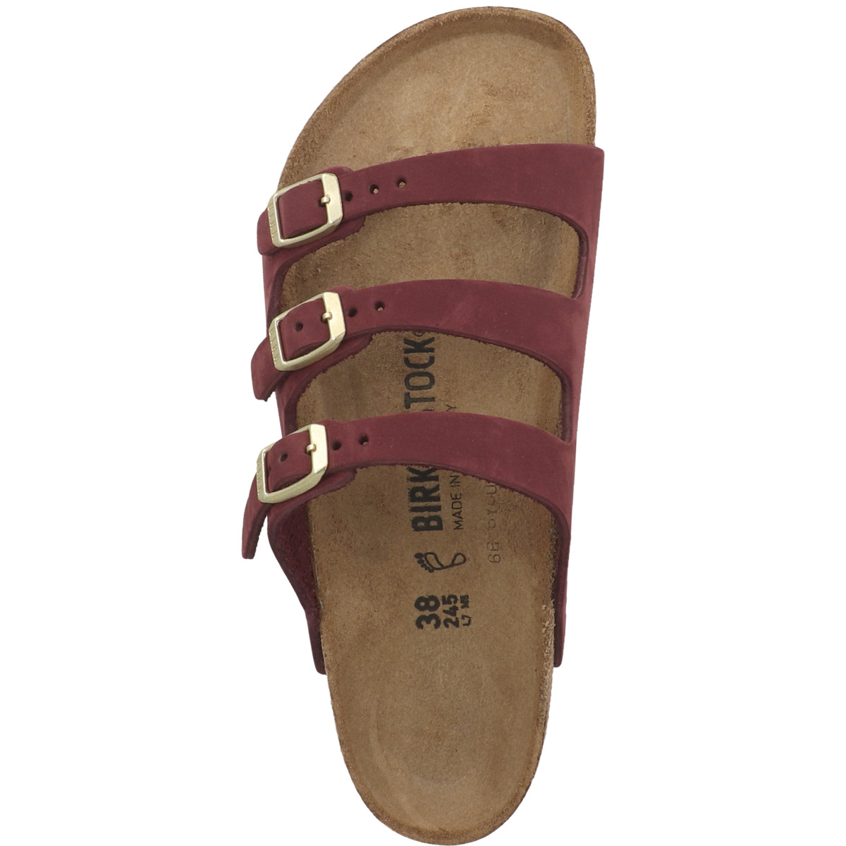 Birkenstock Florida Fresh Nubukleder Sandale normal bordeaux