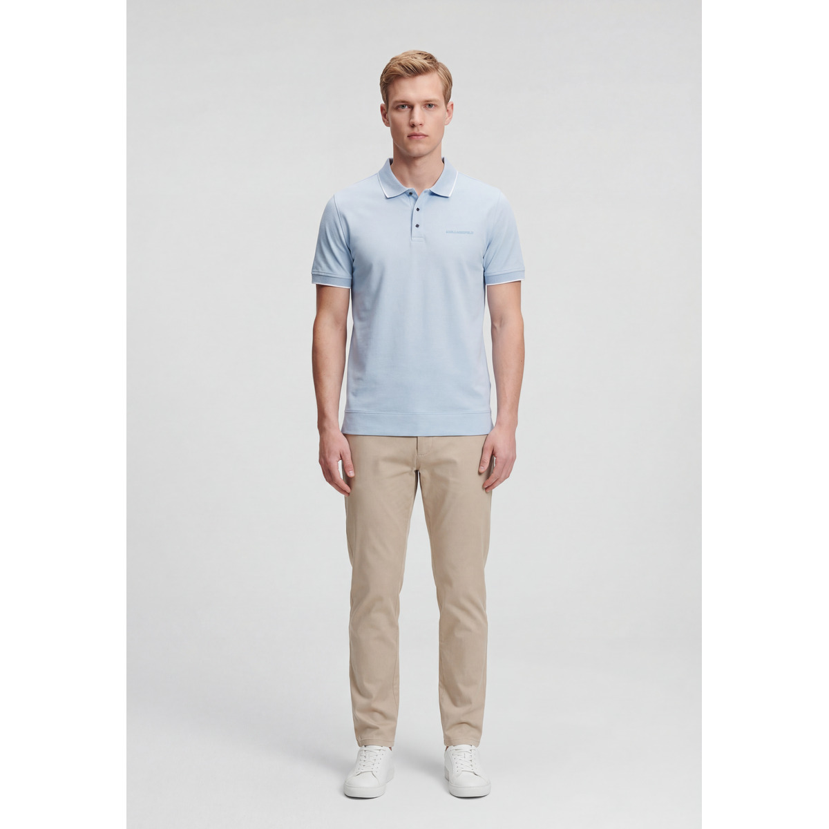KARL LAGERFELD 745080 Poloshirt hellblau