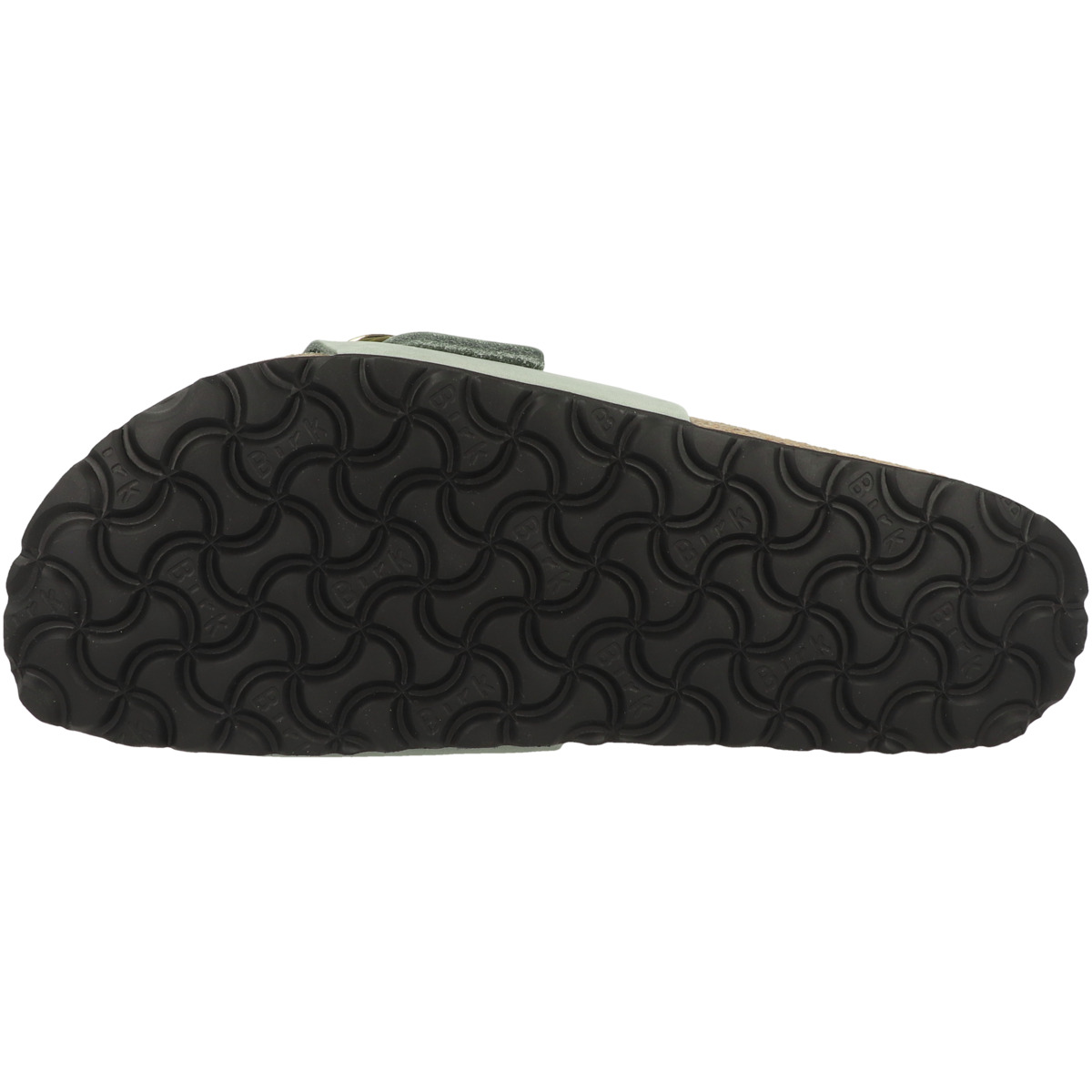 Birkenstock Madrid Big Buckle geöltes Nubukleder Sandale schmal hellgruen