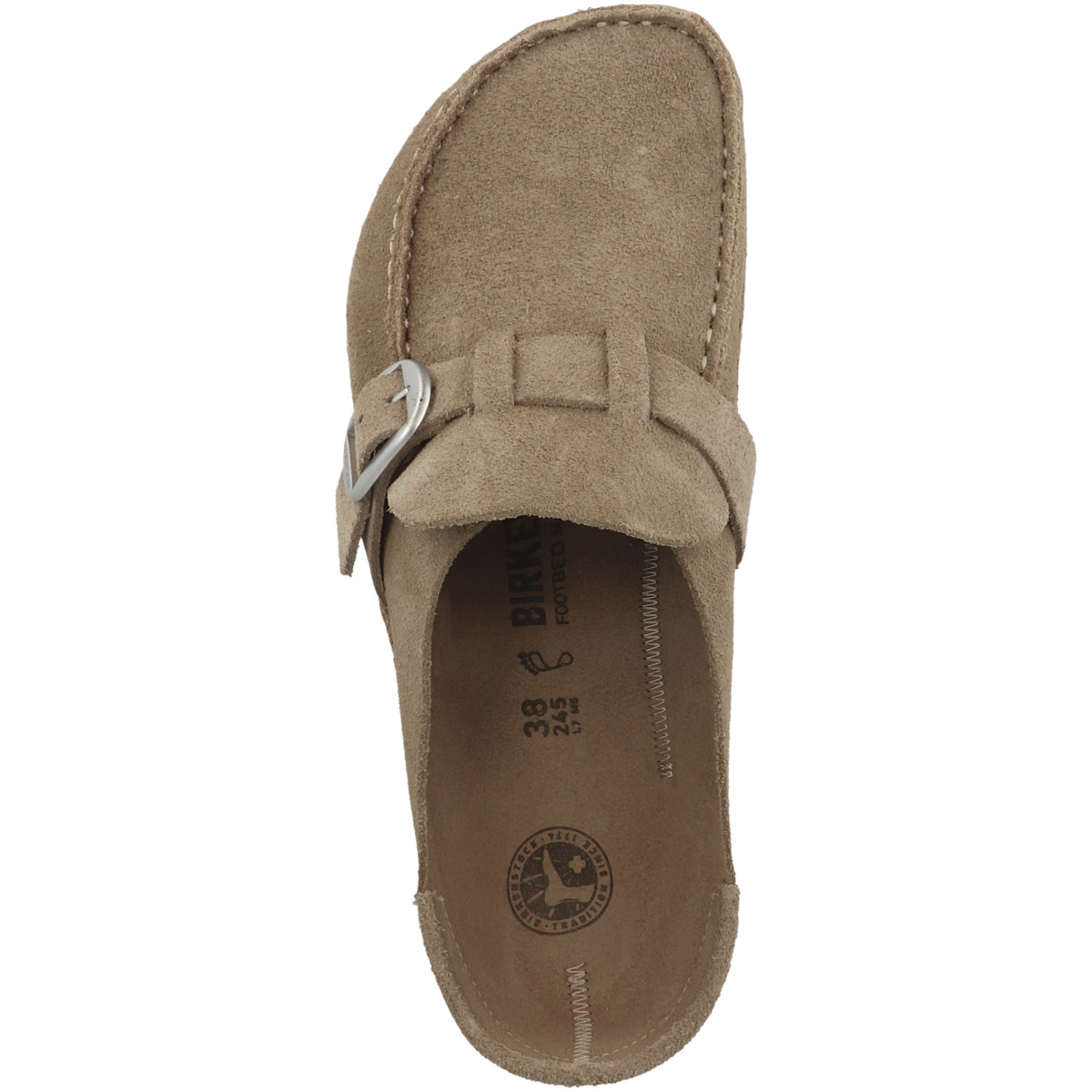 Birkenstock Buckley Veloursleder Clogs normal braun