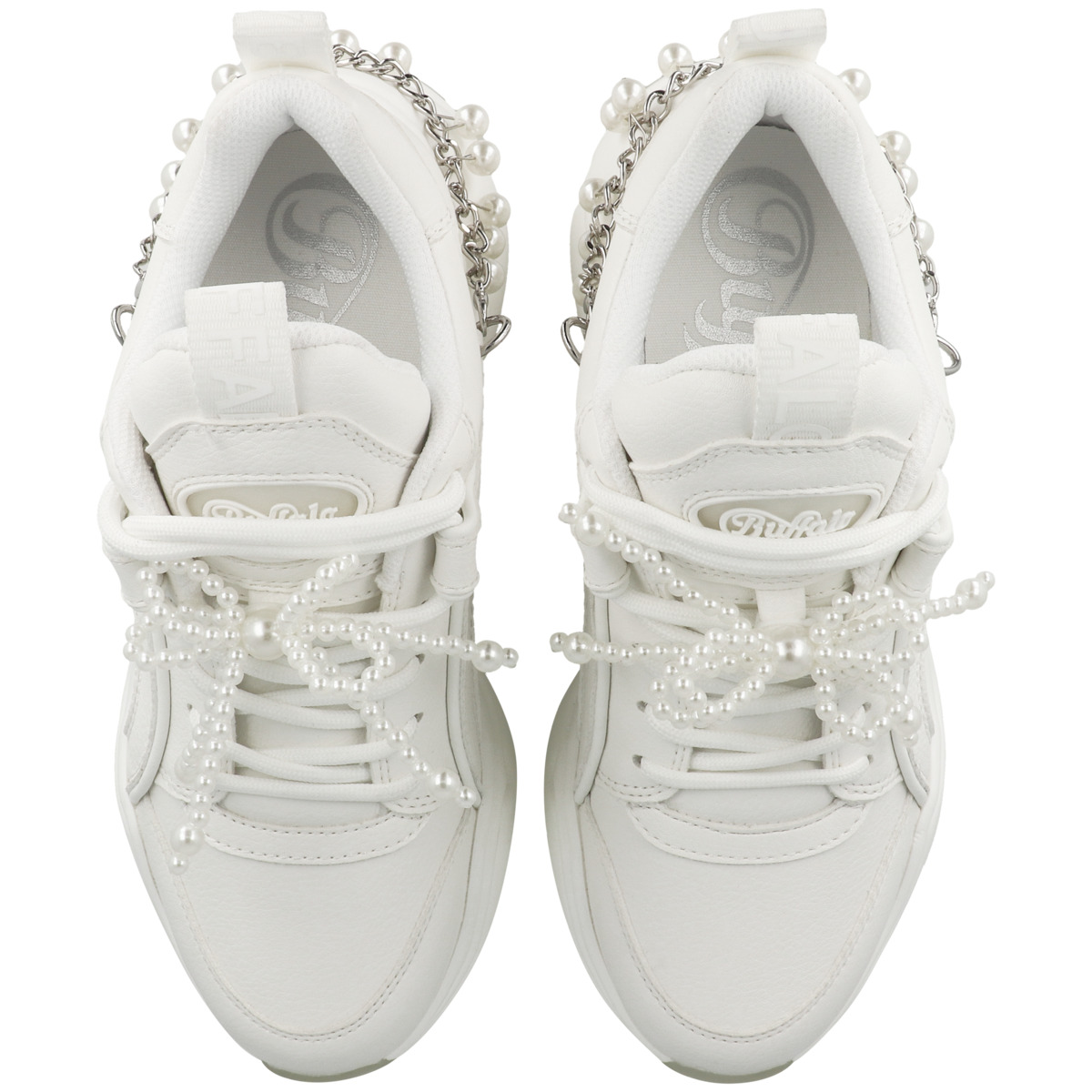 Buffalo Binary Chain Pearl Sneaker low weiss