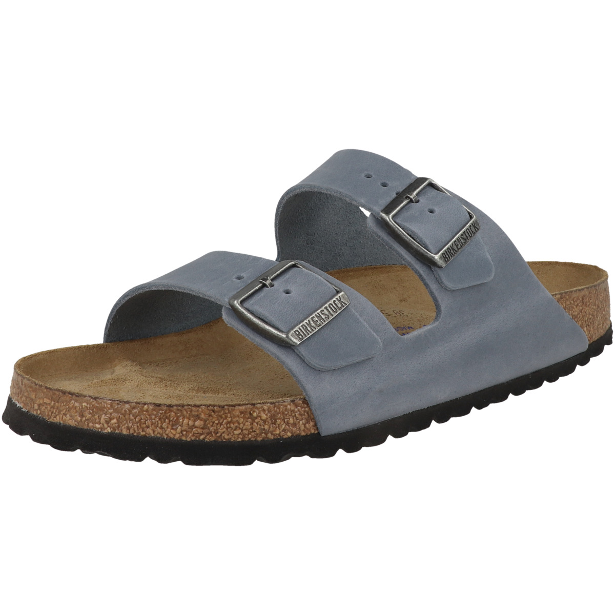 Birkenstock Arizona SFB Nubukleder geölt Sandale Weichbettung normal blau