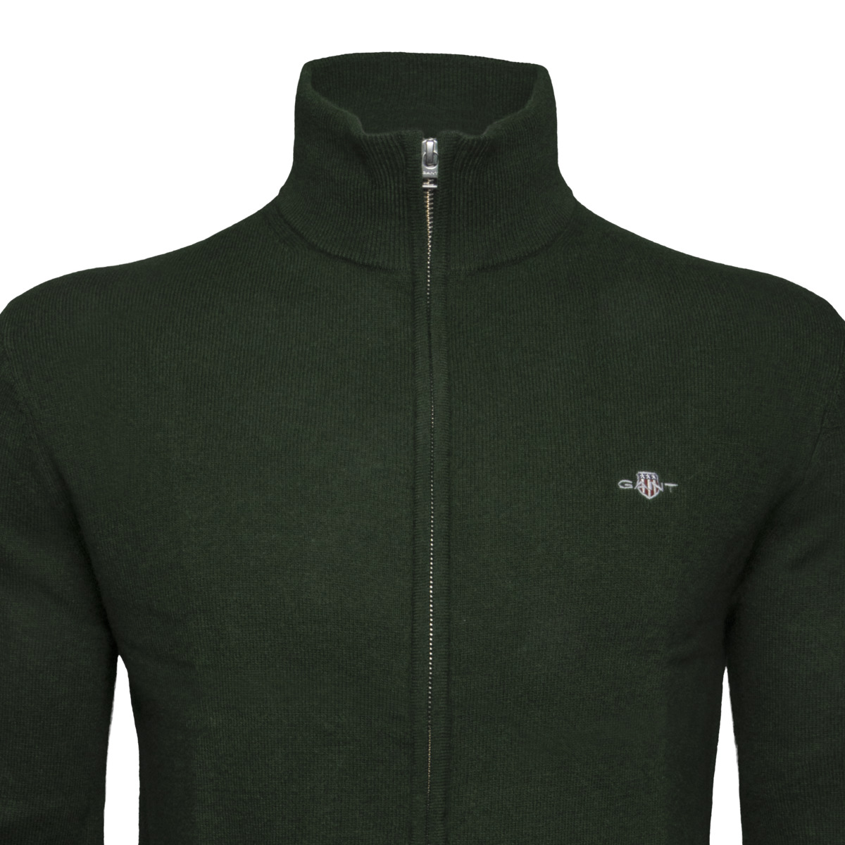GANT Extrafine Lambswool Zip Cardigan Jacke dunkelgruen