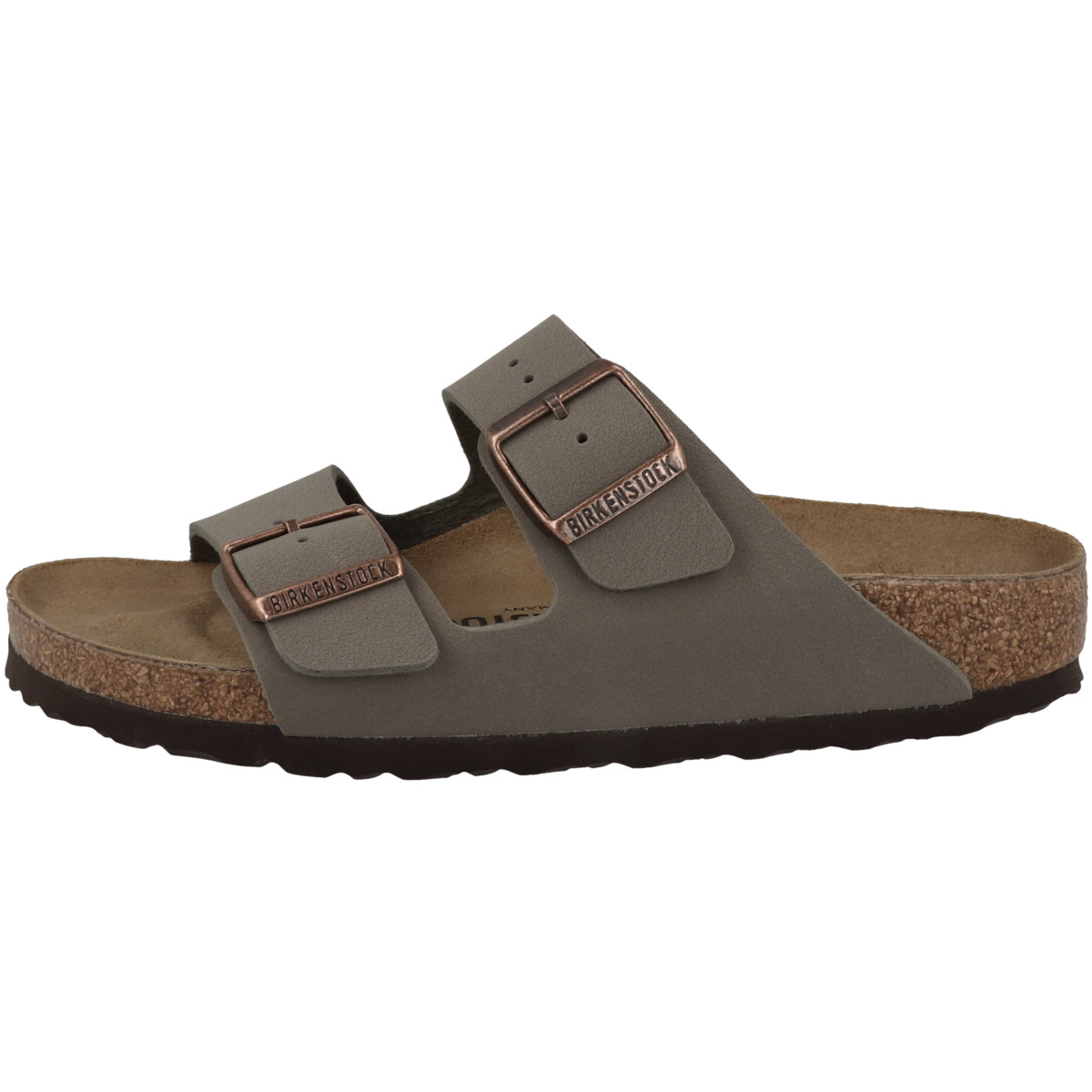 Birkenstock Arizona Birko-Flor Nubuk Sandale schmal  grau