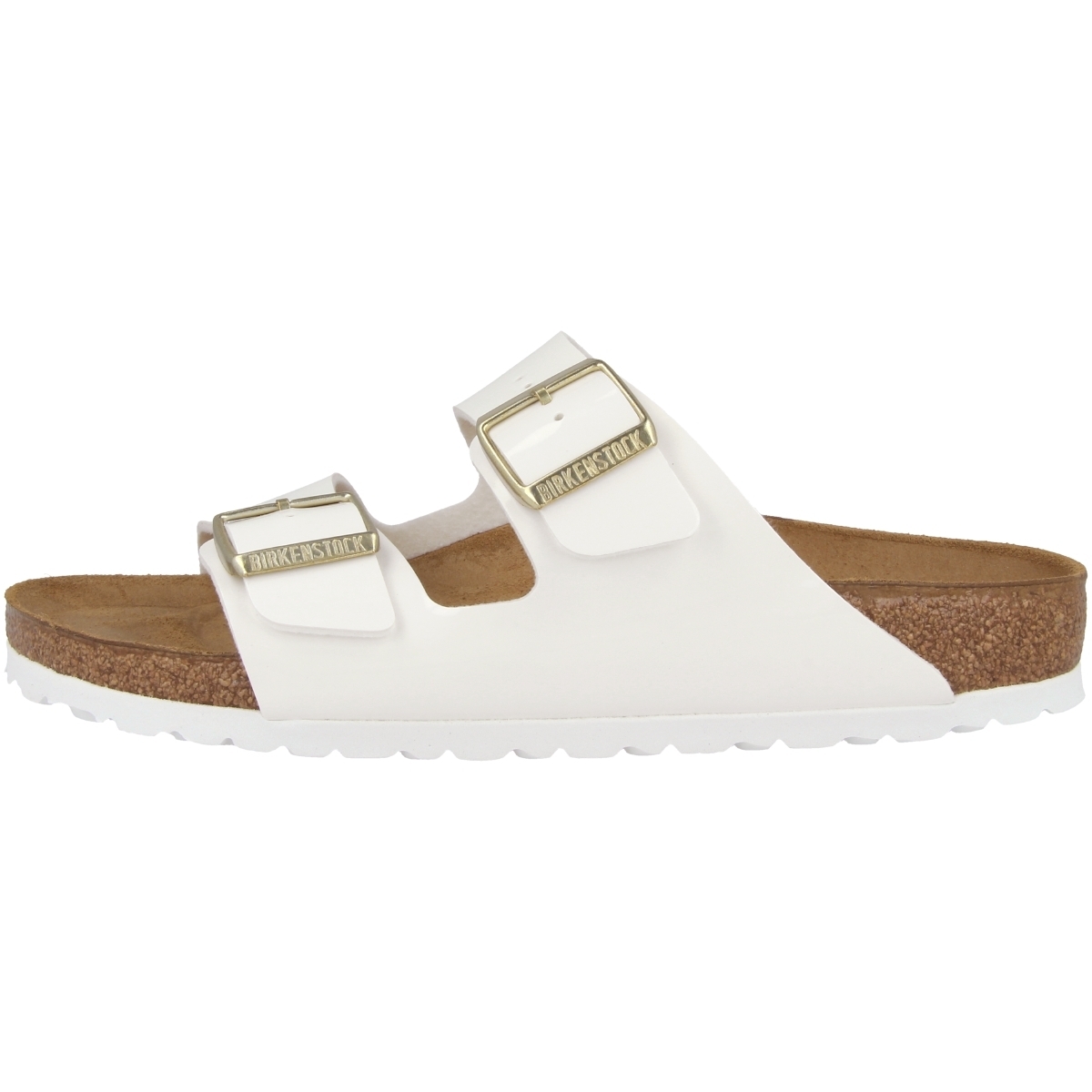 Birkenstock Arizona Birko-Flor Lack Sandale normal weiss