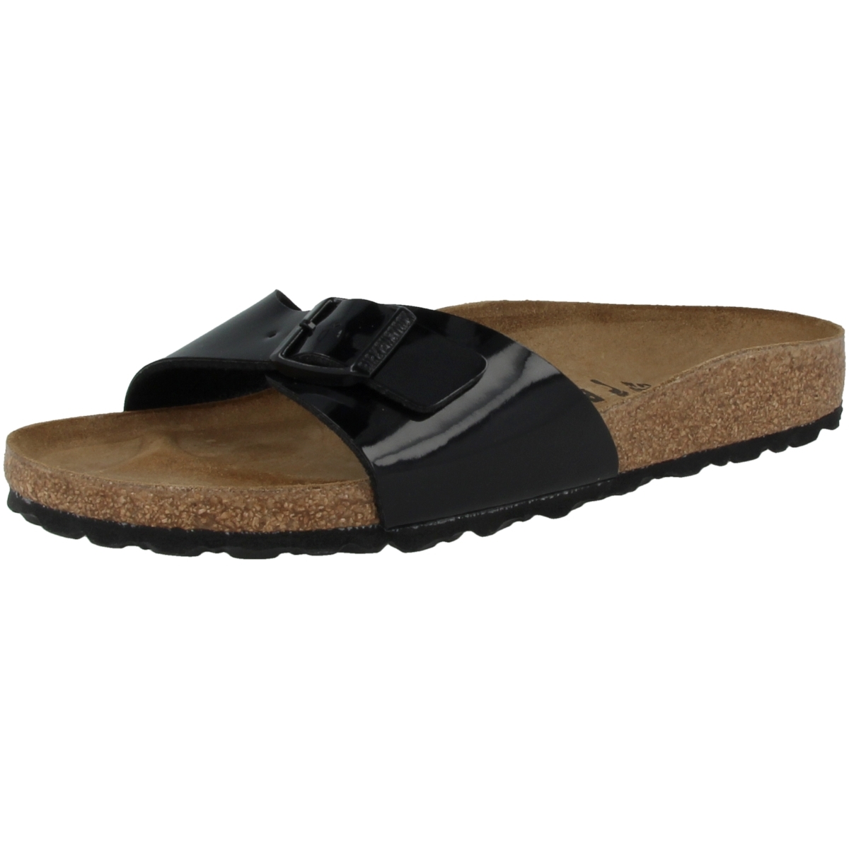 Birkenstock Madrid Birko-Flor Lack Sandale schmal schwarz