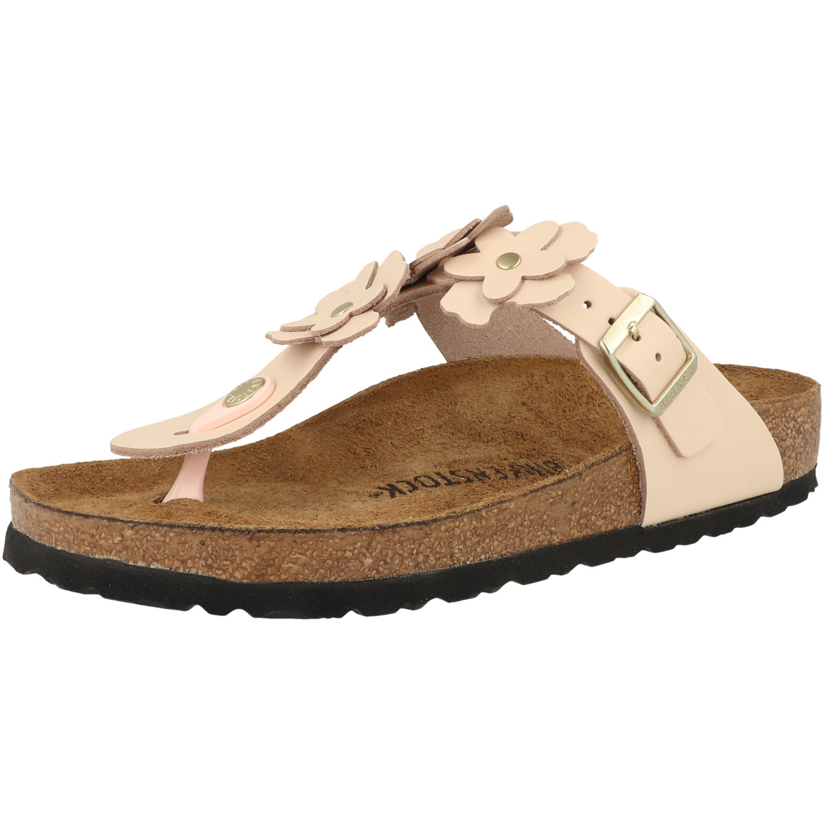 Birkenstock Gizeh Flowers Naturleder Zehensandale normal rosa