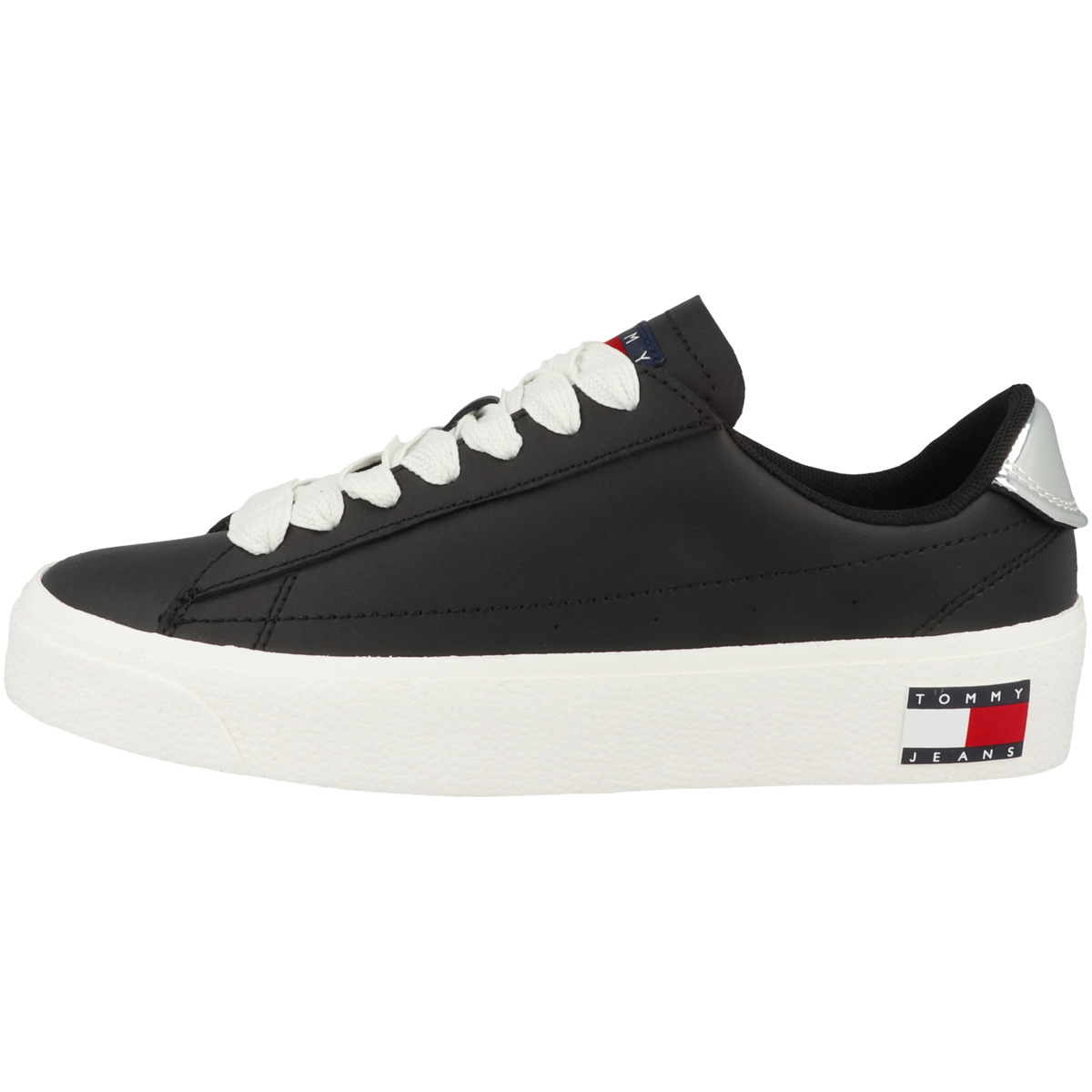 Tommy Hilfiger Tommy Jeans Vulcanized Leather Plat LC Sneaker schwarz