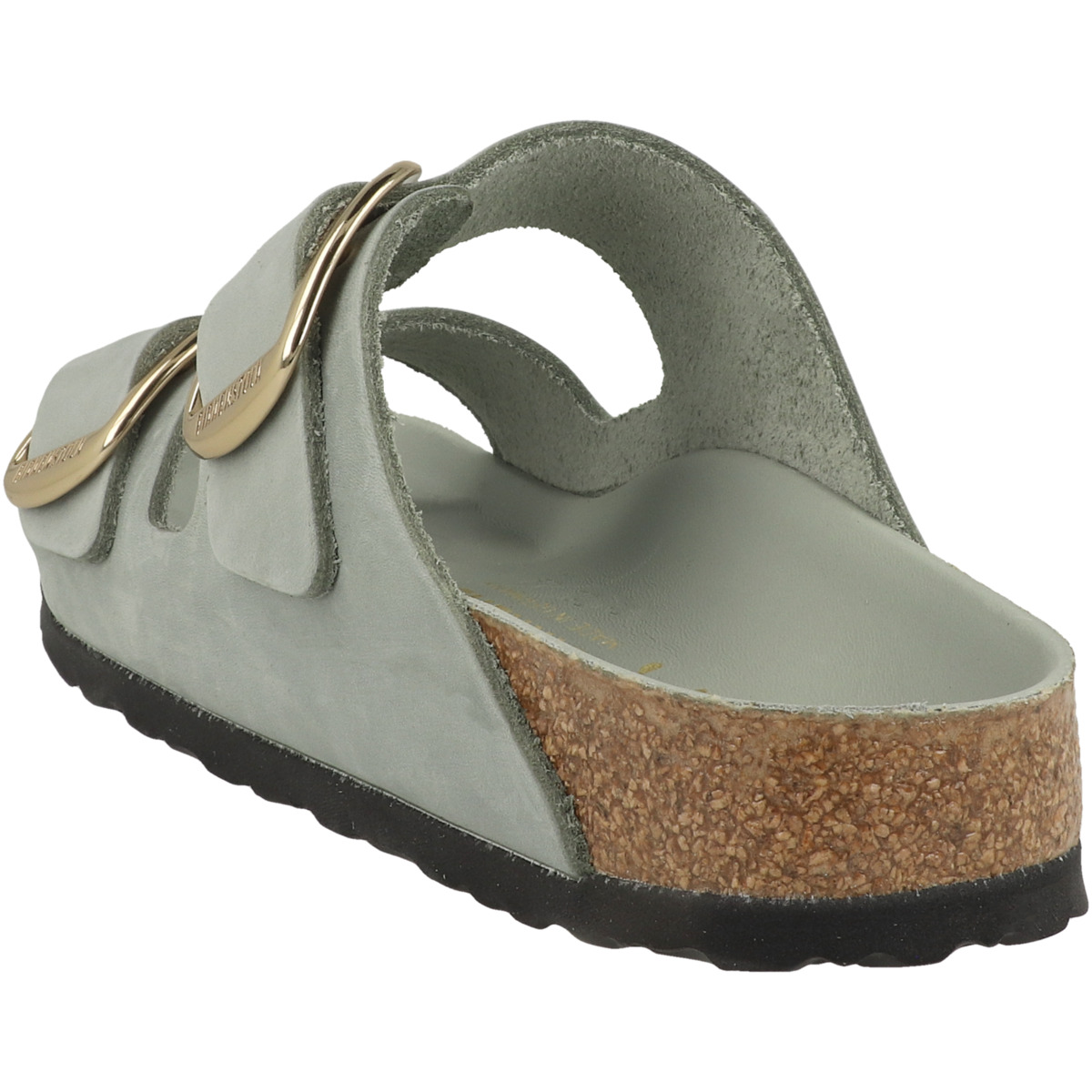 Birkenstock Arizona Big Buckle Geöltes Nubukleder Sandale schmal hellgruen