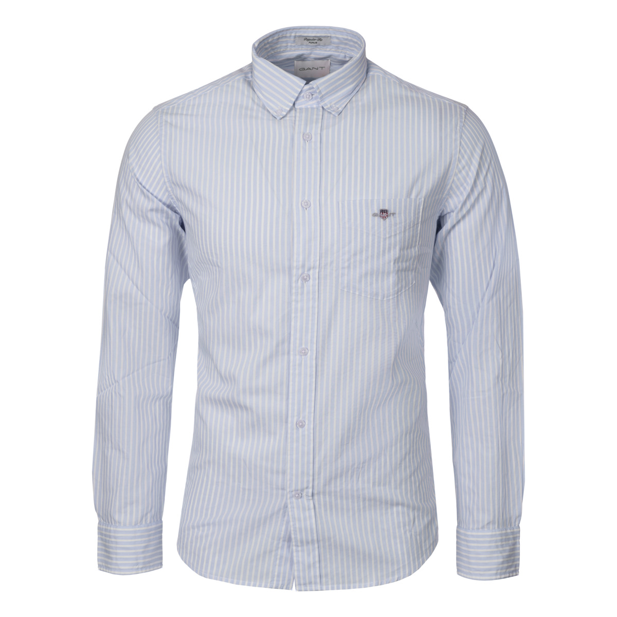 GANT Reg Classic Poplin Stripe Hemd hellblau