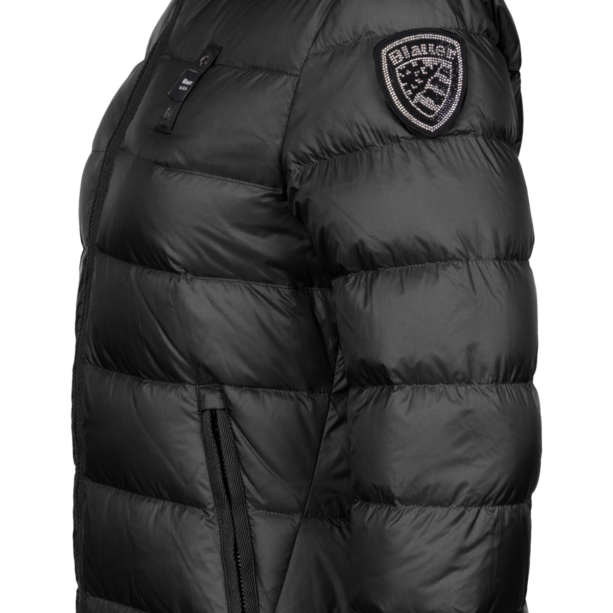 Blauer Agnes Daunenjacke schwarz