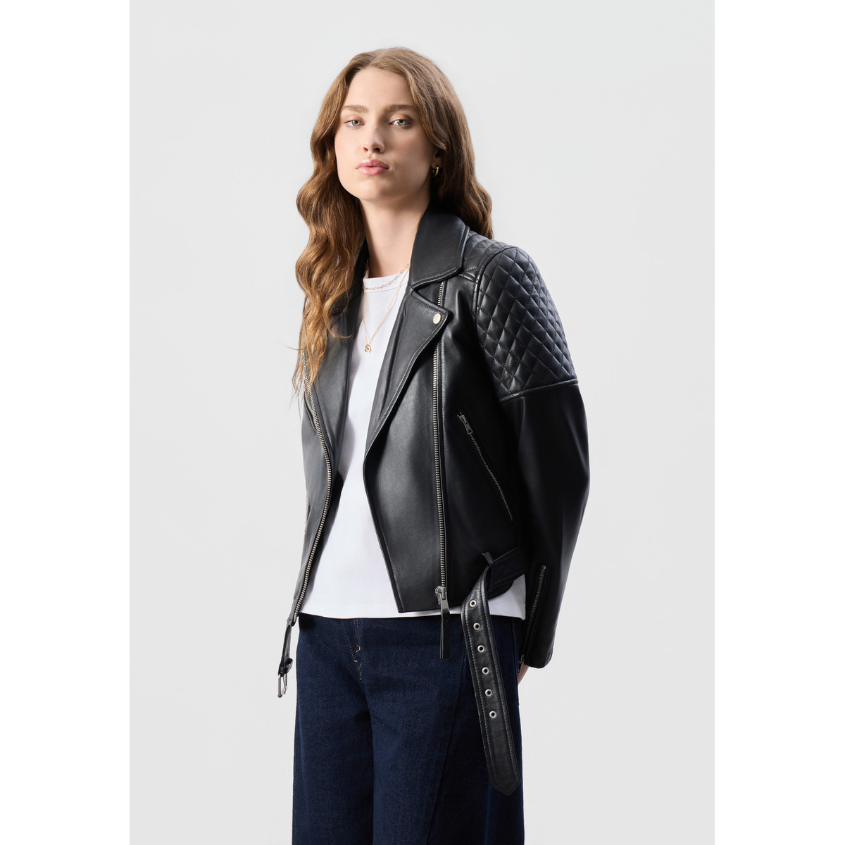 Bolongaro Trevor Amora Biker Lederjacke schwarz