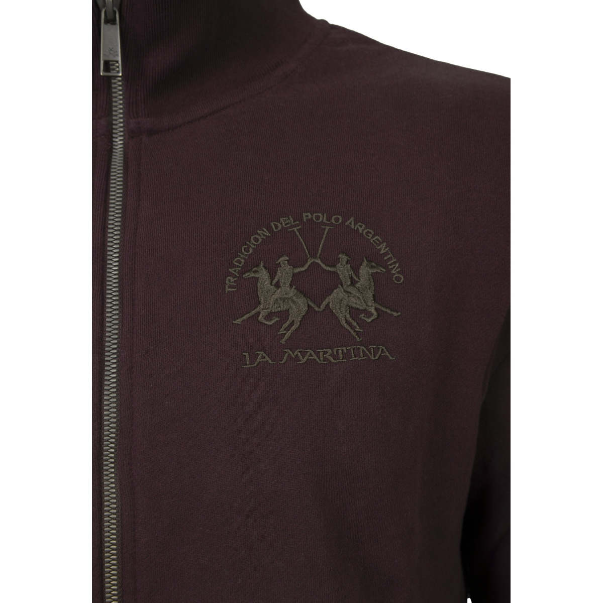 La Martina MBF301 Sweatjacke bordeaux