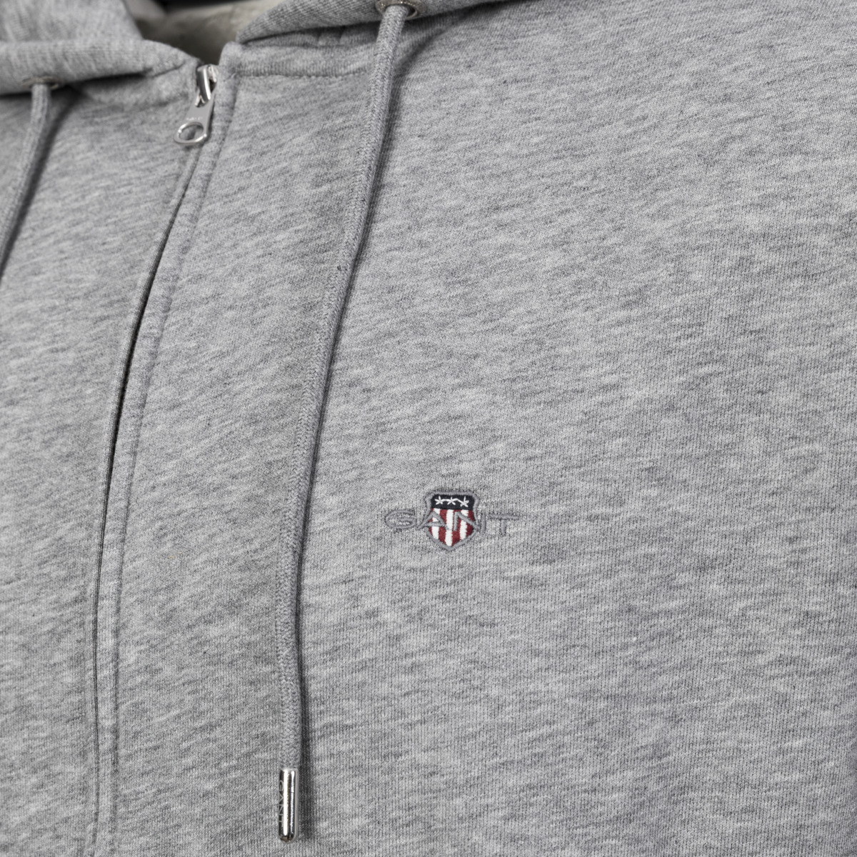 GANT Reg Shield Full Zip Kapuzenpullover grau
