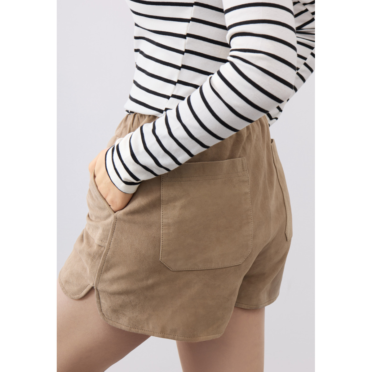 Bolongaro Trevor Tracie Short Ledershorts beige