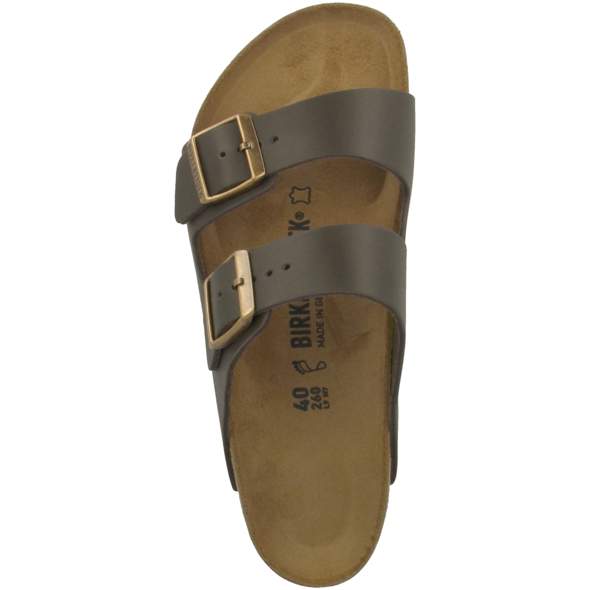 Birkenstock Arizona Glattleder Sandale normal braun