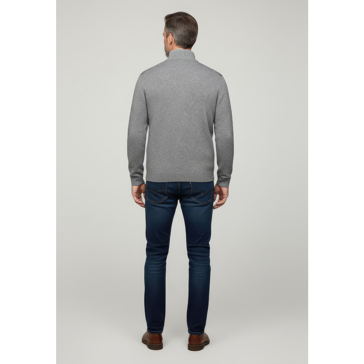 GANT Extrafine Lambswool Zip Cardigan Jacke dunkelgrau